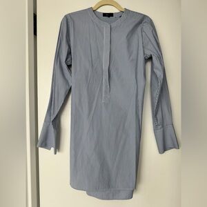 Theory Blue Striped Button Down Shirt
